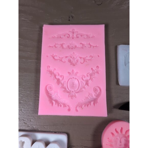 Lot Of 11 Silicone Molds/Moulds for Resin Cake Decoration Craft Making Trinket - Picture 3 of 11